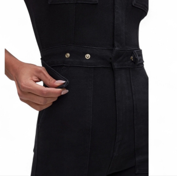 Good American Fit for Success Black Denim Jumpsuit - Picture 4 of 12